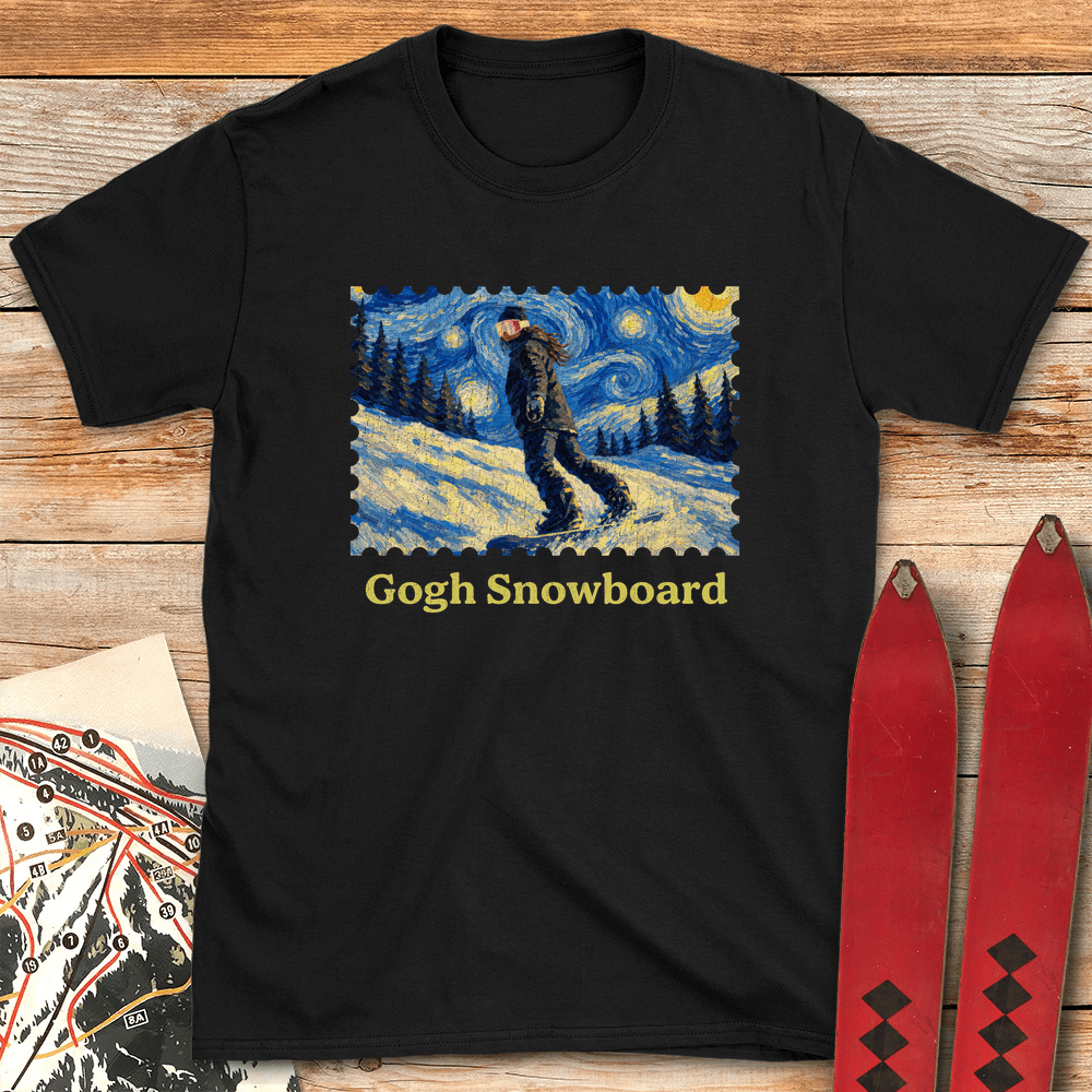 Gogh Snowboard Lady T Shirt Gift For Snowboarder