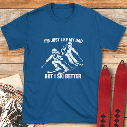 Just Like Him T Shirt Gift For Skier