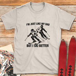 Just Like Him T Shirt Gift For Skier