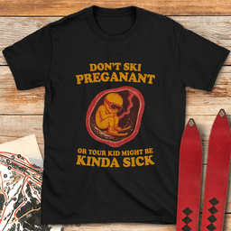 Sick Ski Kids T Shirt Gift For Skier