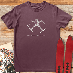 Free Will Skier T Shirt Gift For Skier