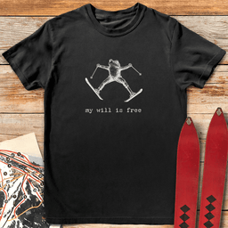 Free Will Skier T Shirt Gift For Skier