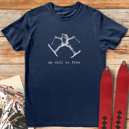 Free Will Skier T Shirt Gift For Skier