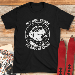 My Dog Knows Ski T Shirt Gift For Skier