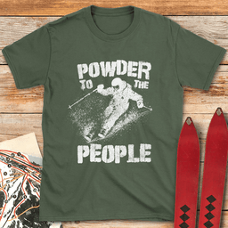Powder To Skiers T Shirt Gift For Skier