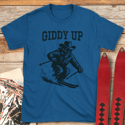 Giddy Up T Shirt Gift For Skier