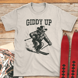 Giddy Up T Shirt Gift For Skier