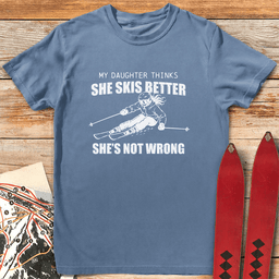 Shes Not Wrong T Shirt Gift For Skier