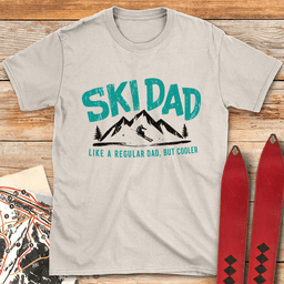Mountain Ski Dad T Shirt Gift For Dad