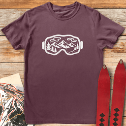 Groovy Goggles T Shirt Gift For Skier