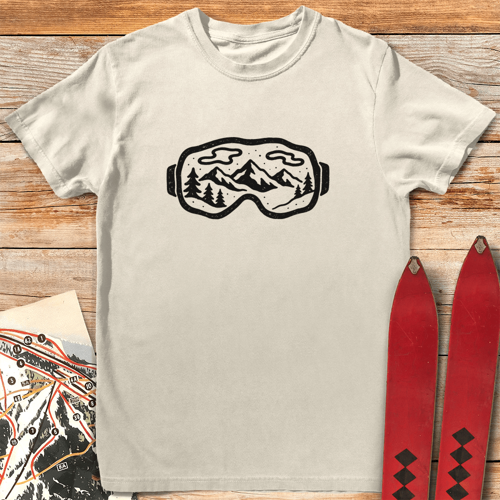 Groovy Goggles T Shirt Gift For Skier