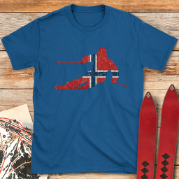 Norway Ski Flag T Shirt Gift For Skier
