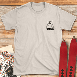 Simple Chairlift Pocket T Shirt Gift For Skier