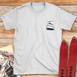 Simple Chairlift Pocket T Shirt Gift For Skier