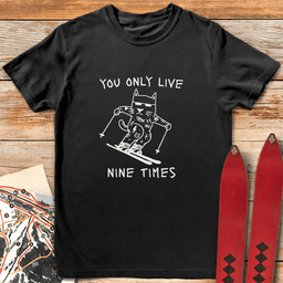 Nine Times T Shirt Gift For Skier