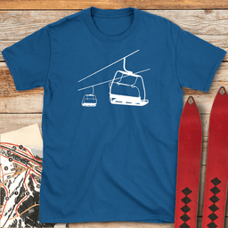 Simple Chairlift T Shirt Gift For Skier