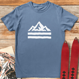 Mountain Stripes T Shirt Gift For Skier