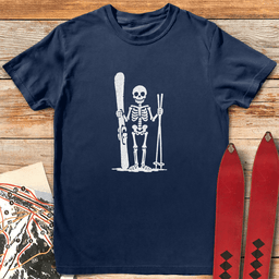 Dead Skier T Shirt Gift For Skier