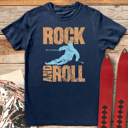 Rock And Roll T Shirt Gift For Skier