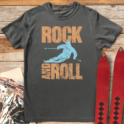 Rock And Roll T Shirt Gift For Skier