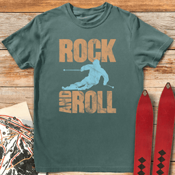 Rock And Roll T Shirt Gift For Skier