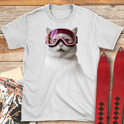 Meowski T Shirt Gift For Skier