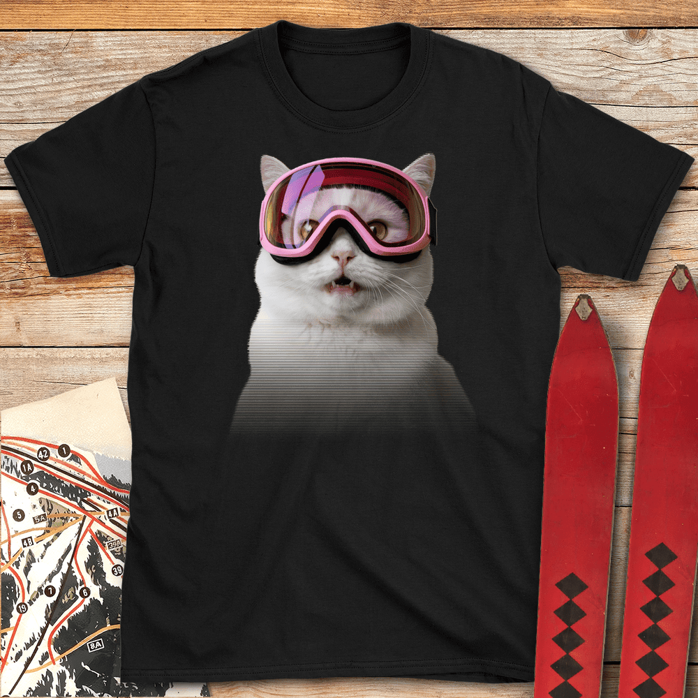 Meowski T Shirt Gift For Skier