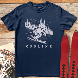 Offline T Shirt Gift For Skier