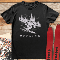 Offline T Shirt Gift For Skier