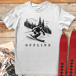 Offline T Shirt Gift For Skier