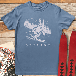 Offline T Shirt Gift For Skier