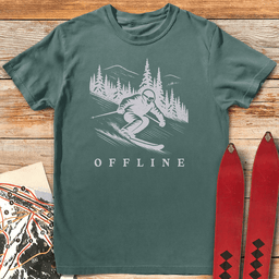 Offline T Shirt Gift For Skier