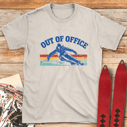 Out Of Office Vintage T Shirt Gift For Skier