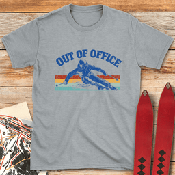Out Of Office Vintage T Shirt Gift For Skier