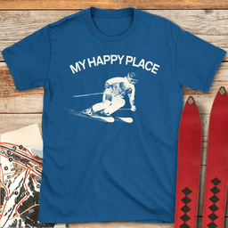 My Happy Place T Shirt Gift For Skier