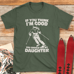 See My Daughter Ski T Shirt Gift For Skier