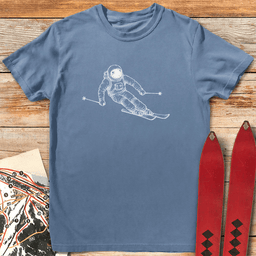 Galactic Skier T Shirt Gift For Skier