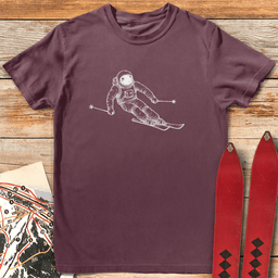 Galactic Skier T Shirt Gift For Skier