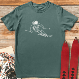 Galactic Skier T Shirt Gift For Skier