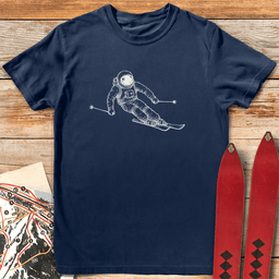 Galactic Skier T Shirt Gift For Skier
