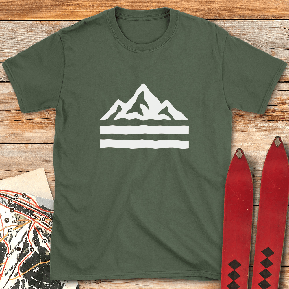 Mountain Stripes T Shirt Gift For Skier