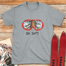 Oh Shit T Shirt Gift For Skier