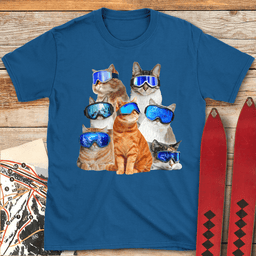 Cats T Shirt Gift For Skier