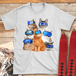 Cats T Shirt Gift For Skier