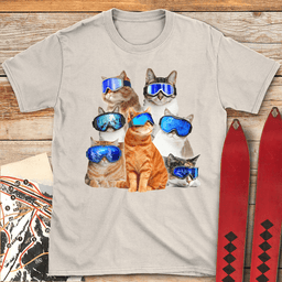Cats T Shirt Gift For Skier