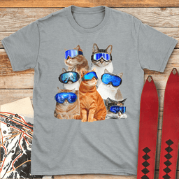 Cats T Shirt Gift For Skier