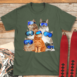 Cats T Shirt Gift For Skier