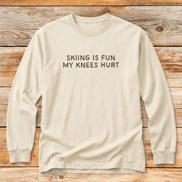 My Knees Hurt T Shirt Gift For Skier