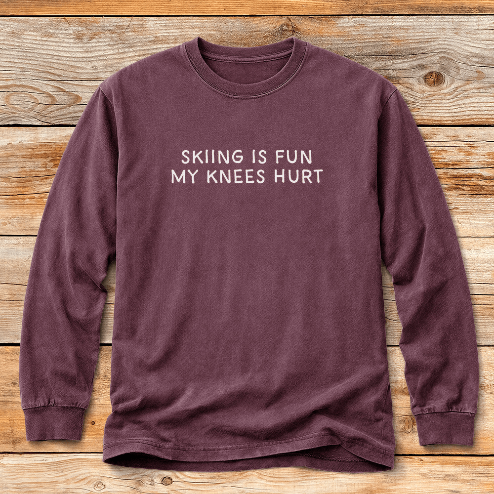 My Knees Hurt T Shirt Gift For Skier