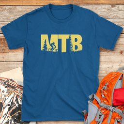 MTB Landscape Profile T Shirt Gift For Skier